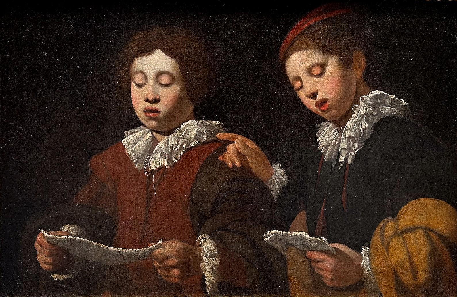 Los niños del coro, escuela italiana del siglo XVII - Painting de Unknown