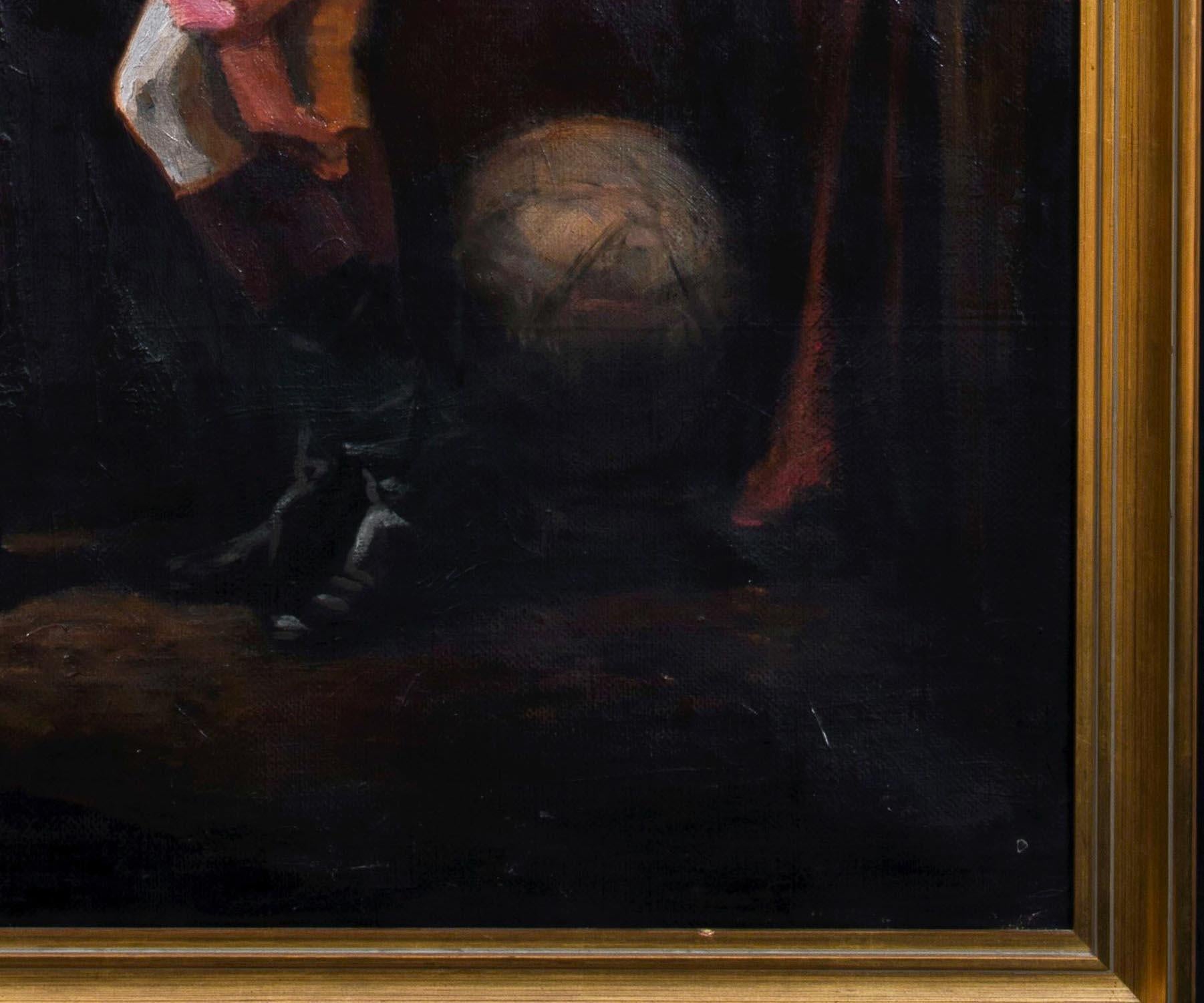 Gli artisti del circo, del 1907

di Einar von Strokirch (1879-1932)

Grande ritratto di interni svedesi del 1907 di due artisti del circo, olio su tela di Einar von Strokirch. Scena interna a figura intera dei due artisti nel backstage che stanno