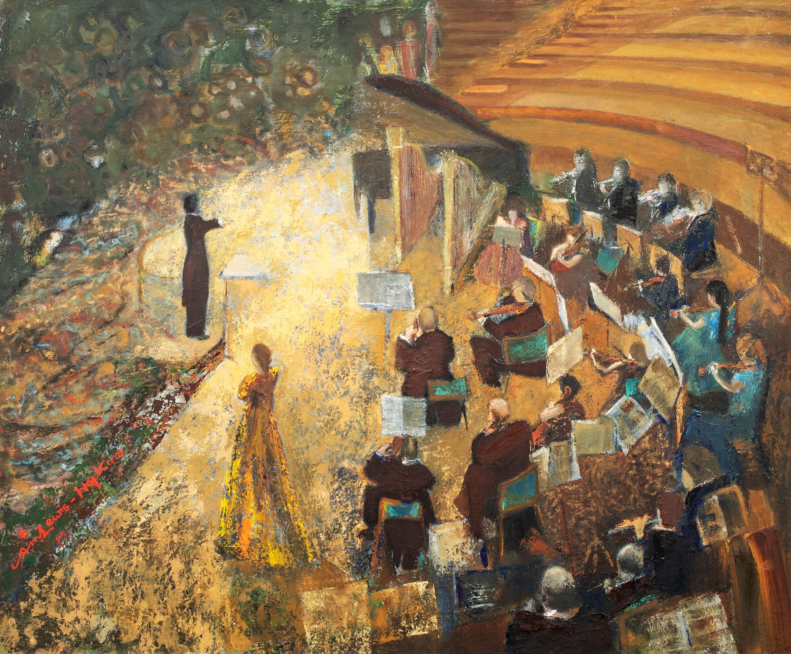 The Concert, 20th Century  - Brown Figurative Painting by Unknown