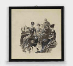 Il concerto - Inchiostro e tempera su carta - XIX secolo