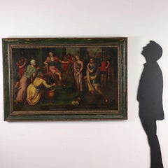The Continence of Scipio, 17th Century Oil on Panel, Framed Artwork