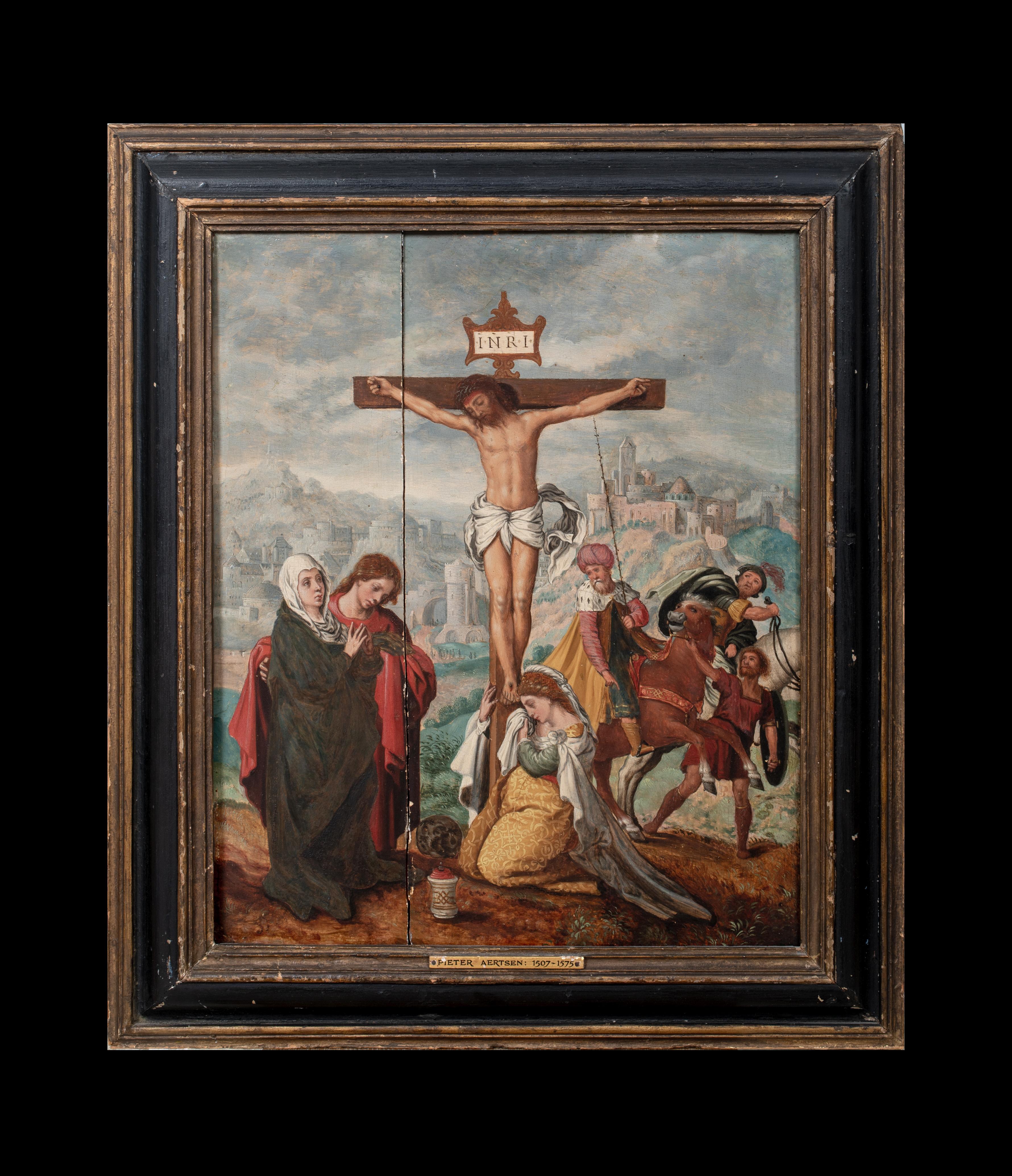 Die Kreuzigung, 16. Jahrhundert PIETER AERTSEN (1507-1575) – Painting von Unknown