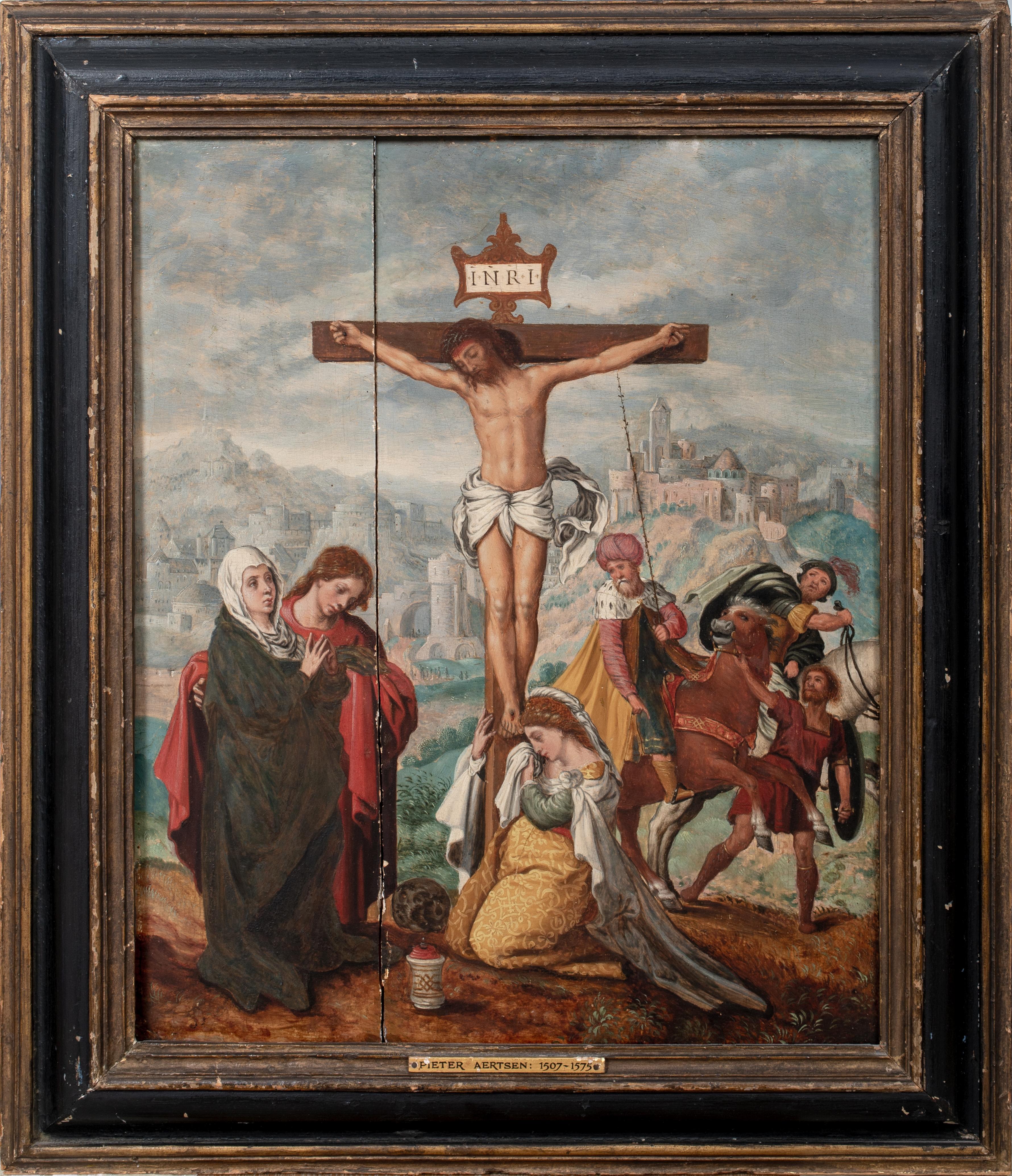 Unknown Portrait Painting – Die Kreuzigung, 16. Jahrhundert PIETER AERTSEN (1507-1575)