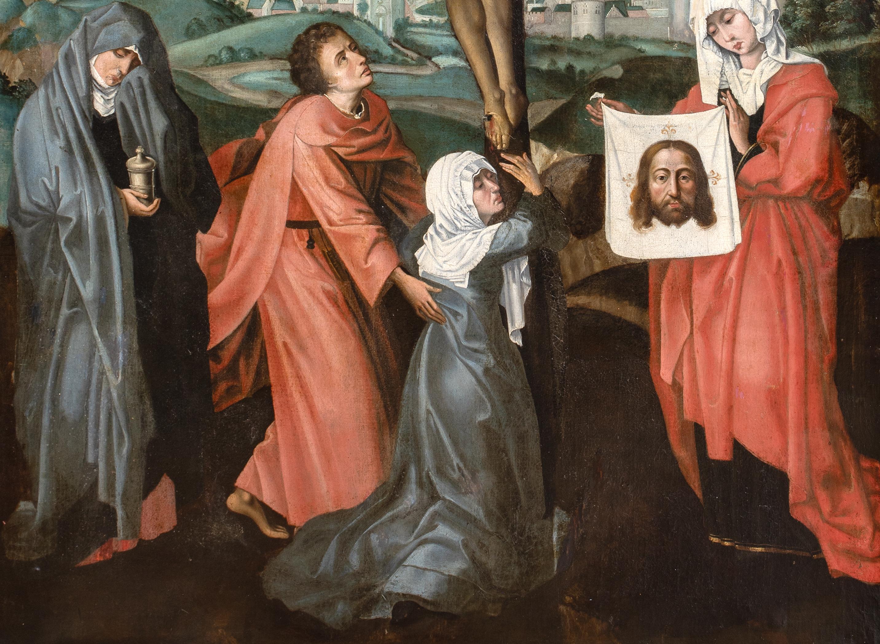 La Crucifixión, siglo XVI  Escuela de ROGIER VAN DER WEYDEN (1399-1464) 6