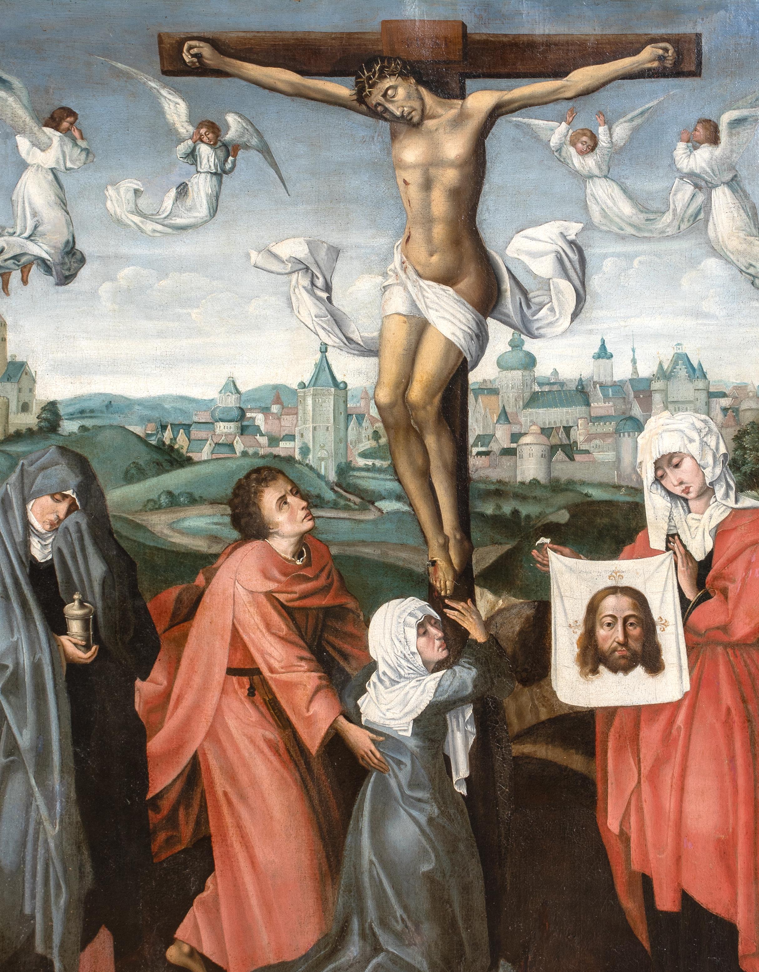 La Crucifixión, siglo XVI  Escuela de ROGIER VAN DER WEYDEN (1399-1464) 1
