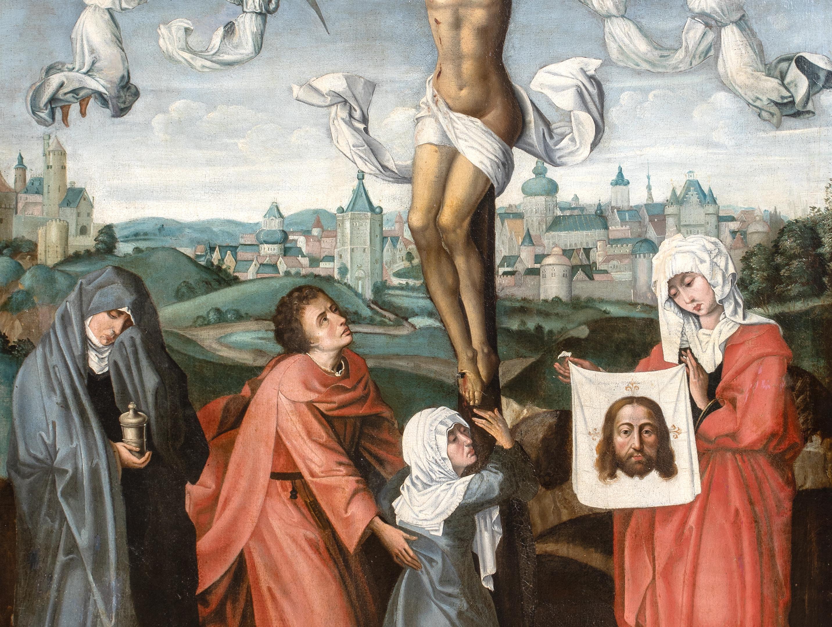 La Crucifixión, siglo XVI  Escuela de ROGIER VAN DER WEYDEN (1399-1464) 2