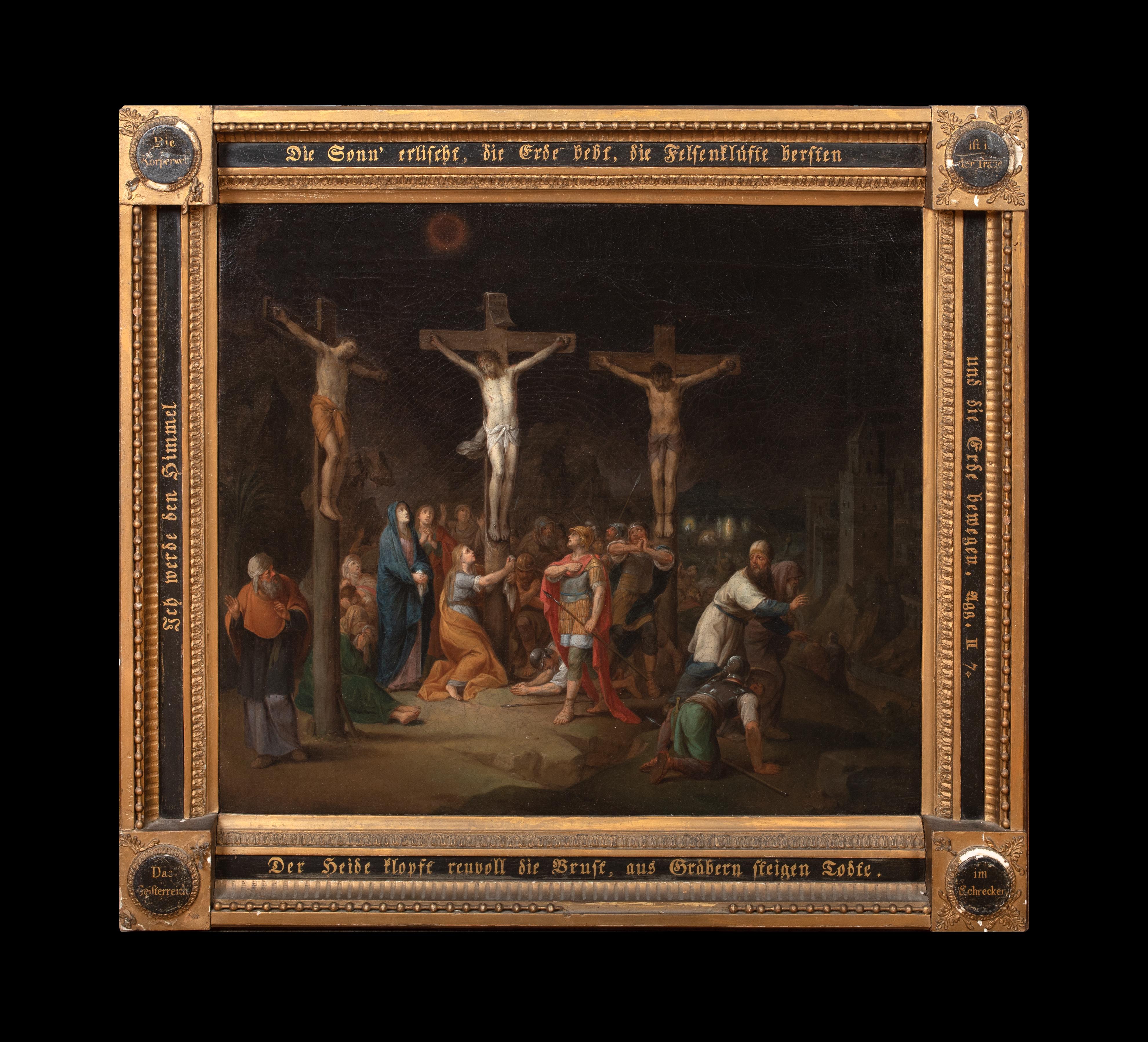 La Crucifixión, siglo XIX  de CONRAD HUBER (1752-1830) - firmado y fechado - Painting de Unknown