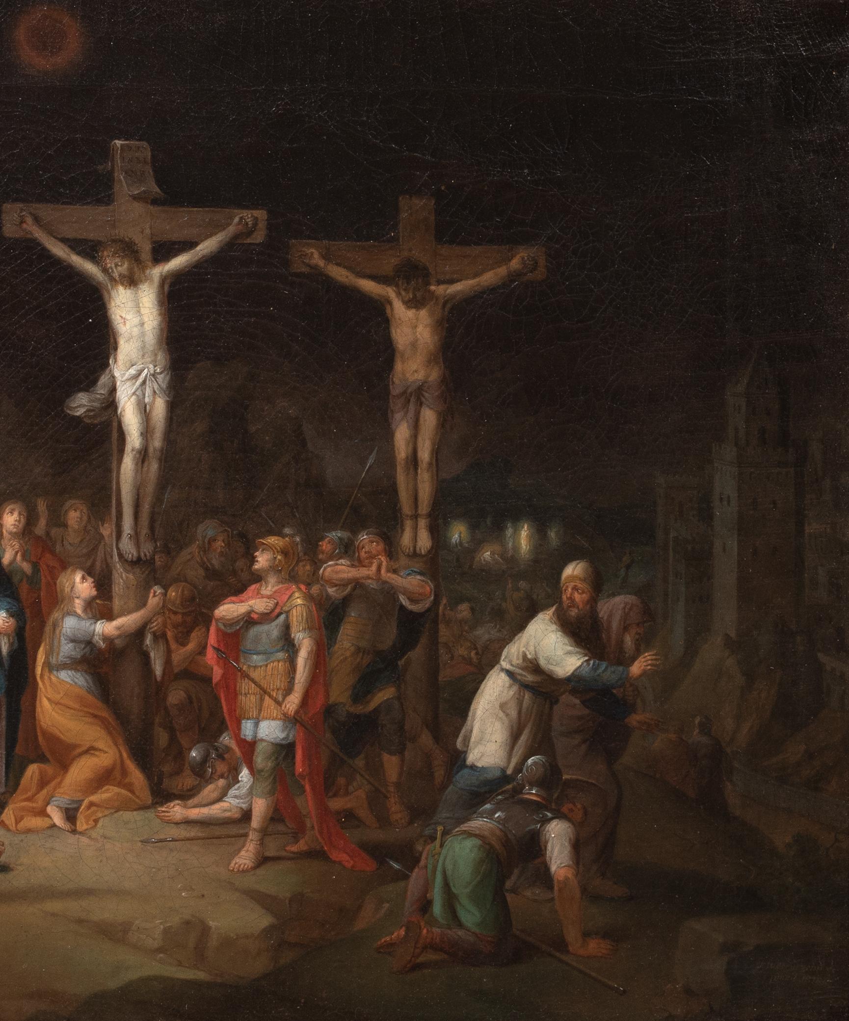 La Crucifixión, siglo XIX  de CONRAD HUBER (1752-1830) - firmado y fechado en venta 2