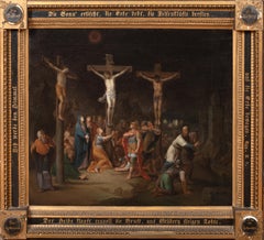 La Crucifixión, siglo XIX  de CONRAD HUBER (1752-1830) - firmado y fechado