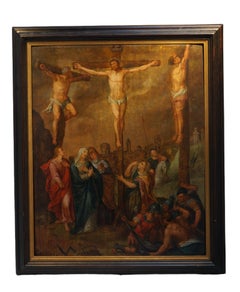 The Crucifixion of Christ, oil on panel, Dutch school, second half 16th century