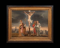 The Crucifixion, The Virgin, St John the Evangelist and St Nicholas 17th Century