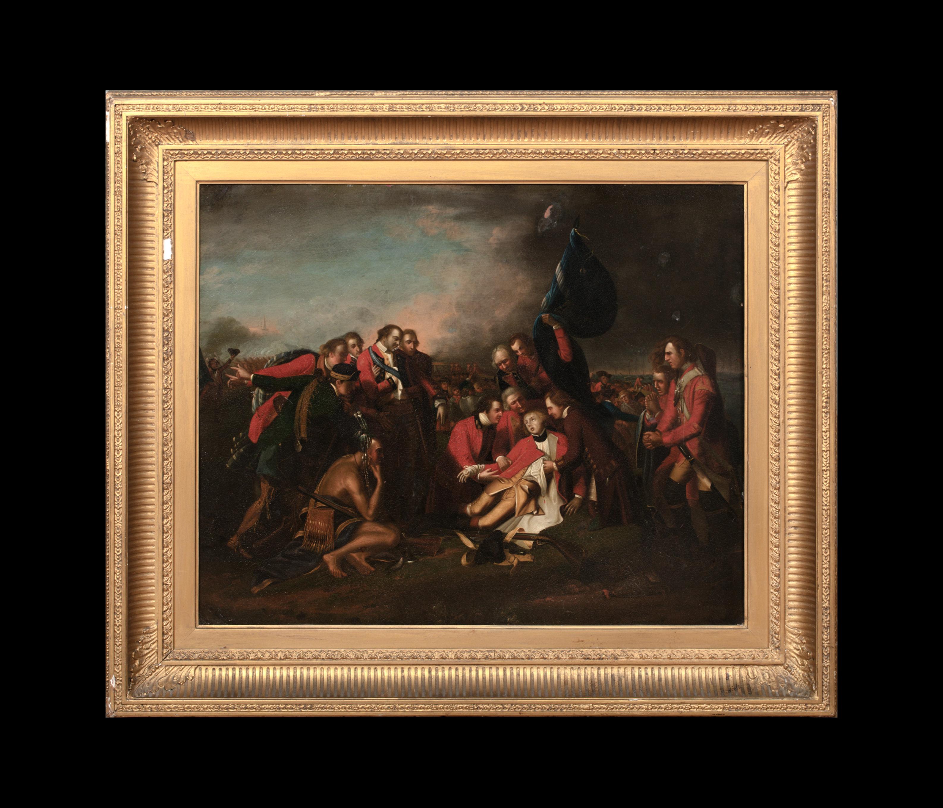 The Death Of General Wolfe, The Battle of Quebec 1759 18th Century BENJAMIN WEST - Painting by Unknown