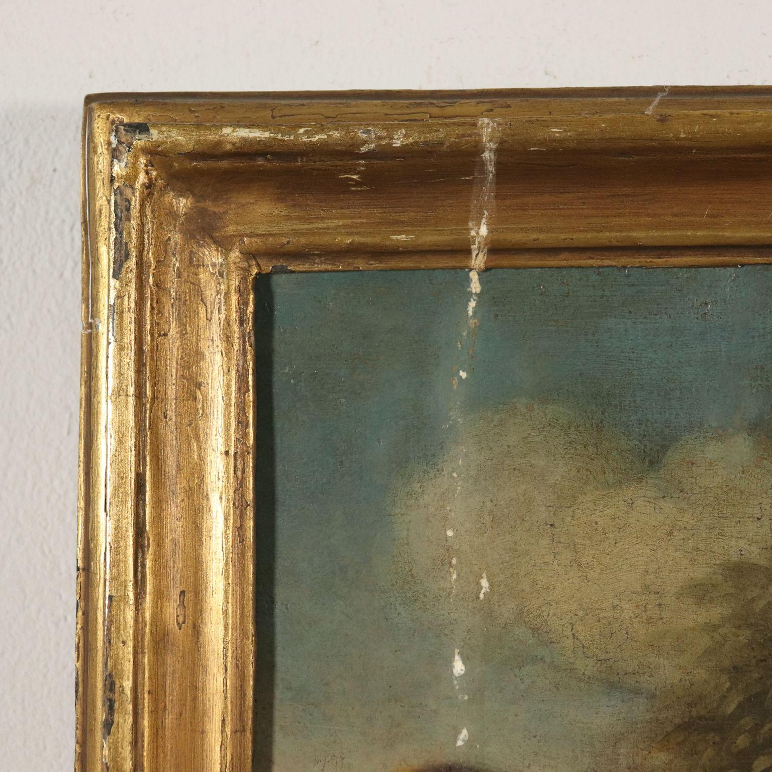 The Deer Hunting Oil on Canvas Painting 18th Century 1