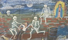 The Demise of Artemio Campos, Ex-Voto, Retablo, Mexico, Prayer Plaques, 1950