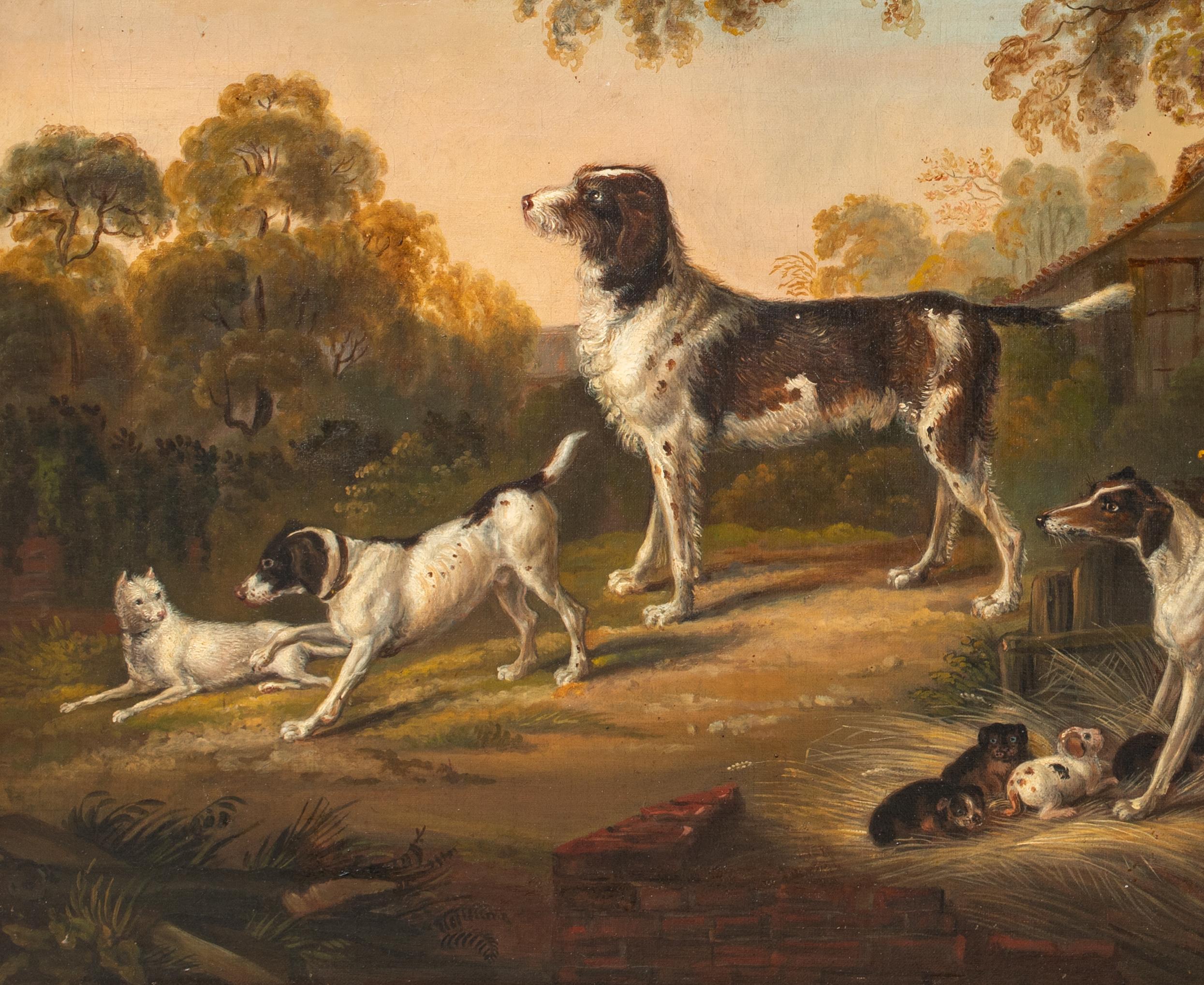 The Dog Yard, 18th Century  attributed to Samuel RAVEN (1775-1847) For Sale 2