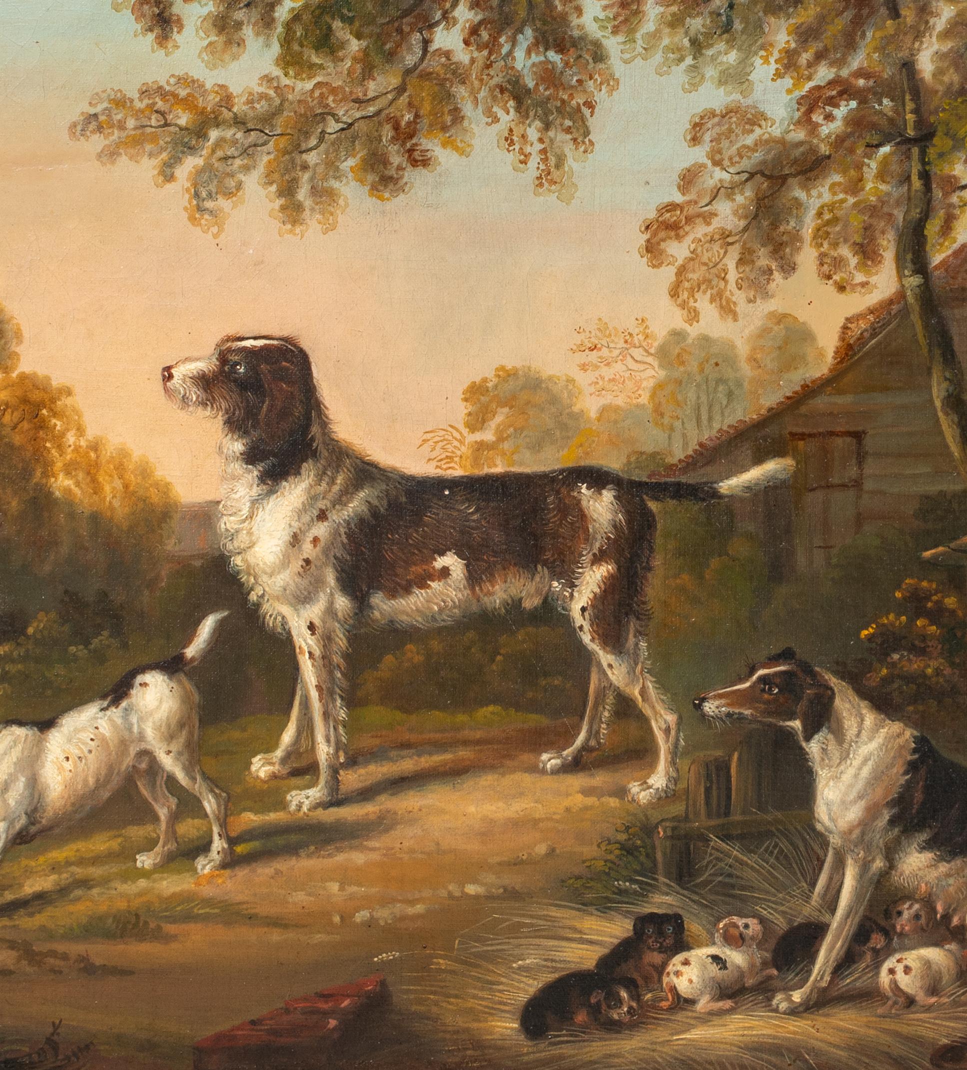 The Dog Yard, 18th Century  attributed to Samuel RAVEN (1775-1847) For Sale 3
