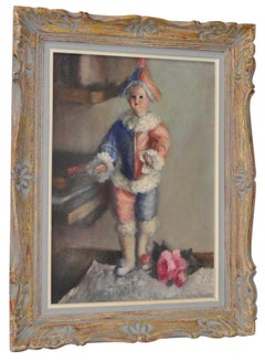 The Doll and the Rose Still Life Oil Painting c.1930