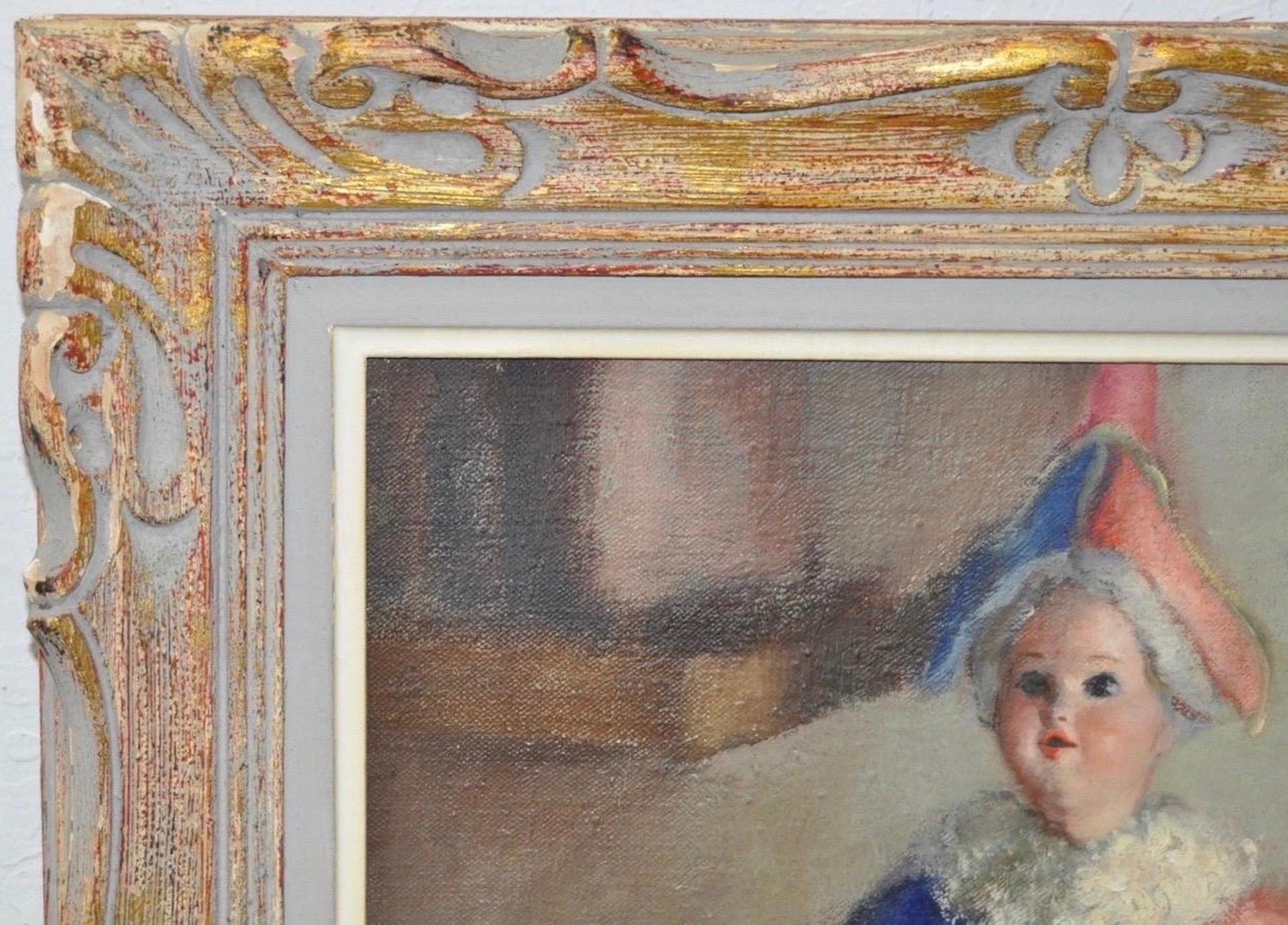 Die Puppe und die Rose Stillleben Ölgemälde ca. 1930

Wunderbares Öl auf Leinwand von einem talentierten Künstler. Das Gemälde ist in der rechten unteren Ecke und auf der Rückseite (teilweise unleserlich) signiert.

Diese charmante Puppe in ihrem