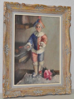 La bambola e la rosa Natura morta Pittura ad olio 1930 ca.