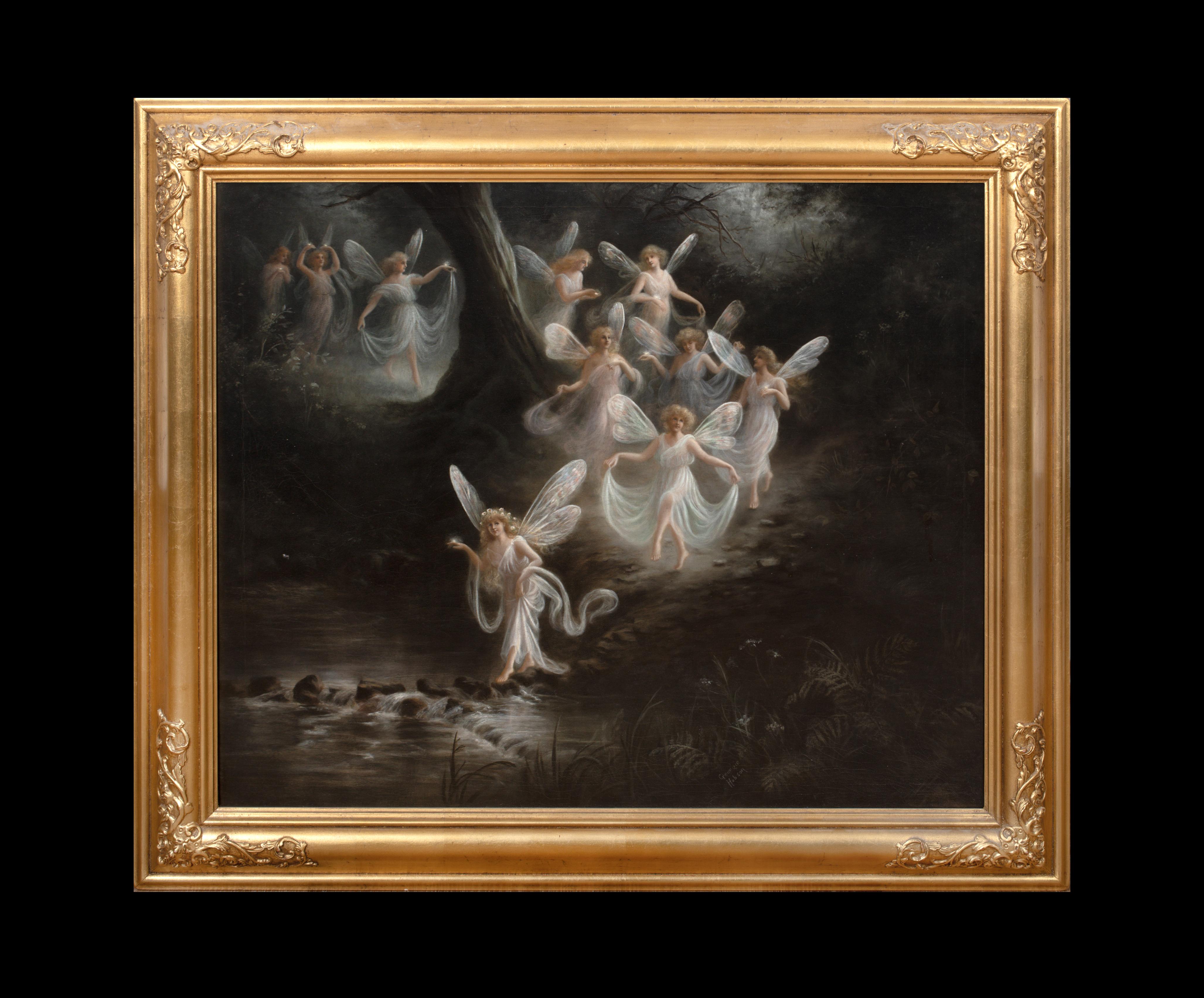 Le jardin enchanté des fées, 19e siècle par Georgie HOBSON (19e siècle) - Painting de Unknown