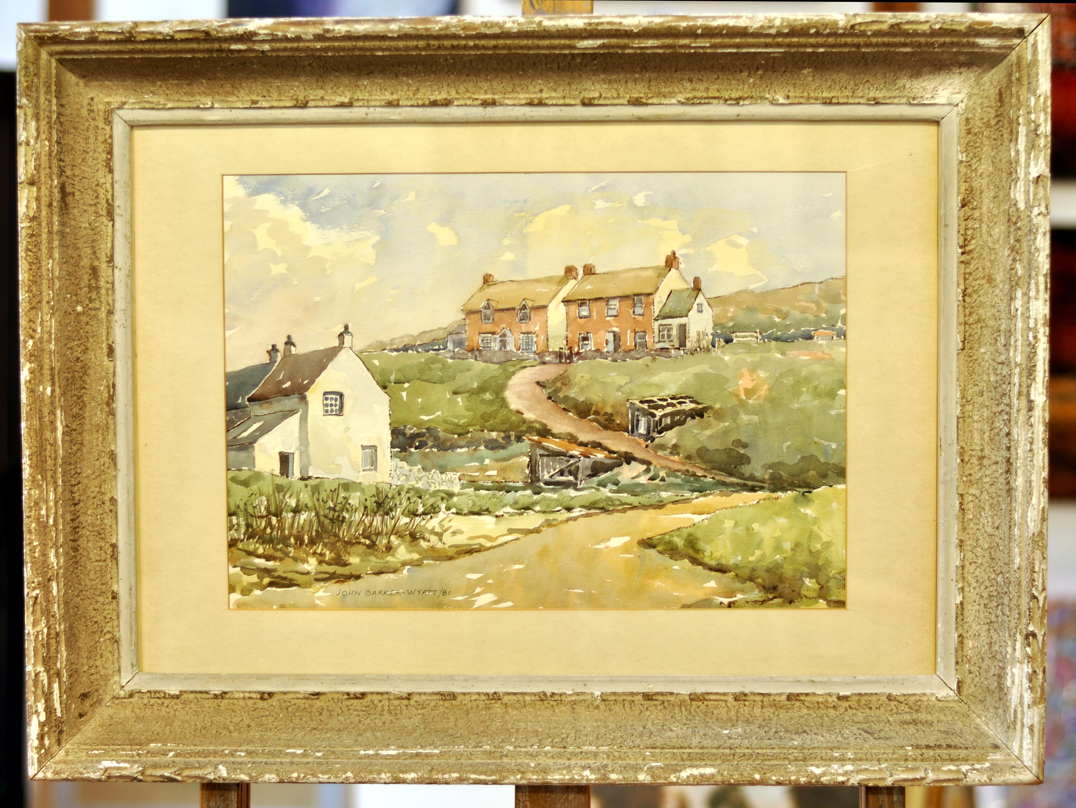 Unknown Landscape Painting - The English Countryside - Watercolor by John Barker-Wyatt