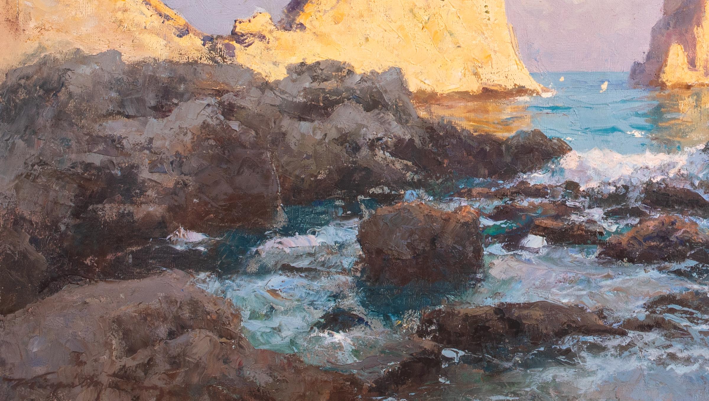 Die Faraglioni-Berge, Capri, Italien, 19. Jahrhundert  von Jenő Kárpáthy (1871-1950) 2