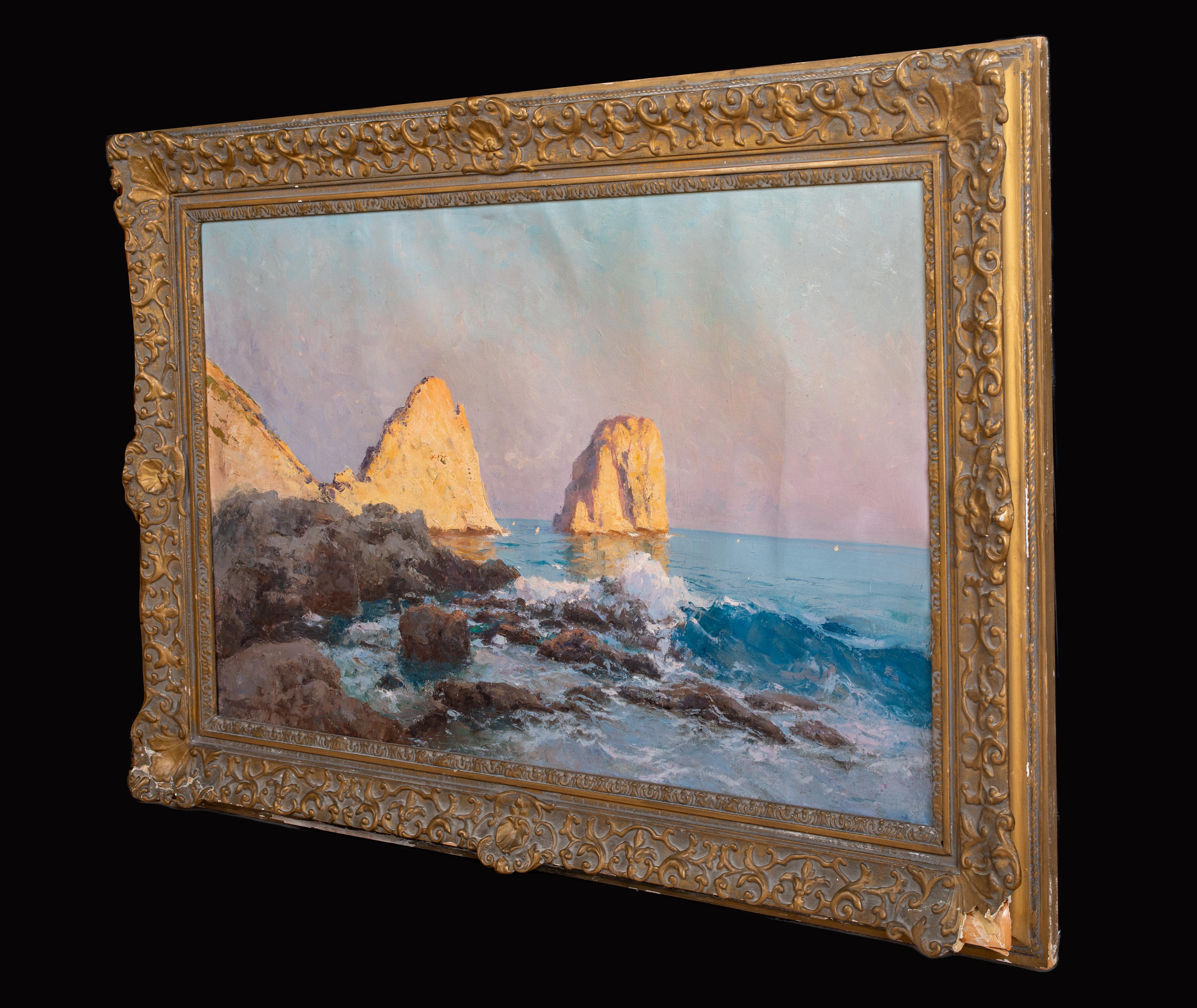 Die Faraglioni-Berge, Capri, Italien, 19. Jahrhundert  von Jenő Kárpáthy (1871-1950) 6