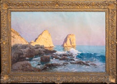 Die Faraglioni-Berge, Capri, Italien, 19. Jahrhundert  von Jenő Kárpáthy (1871-1950)
