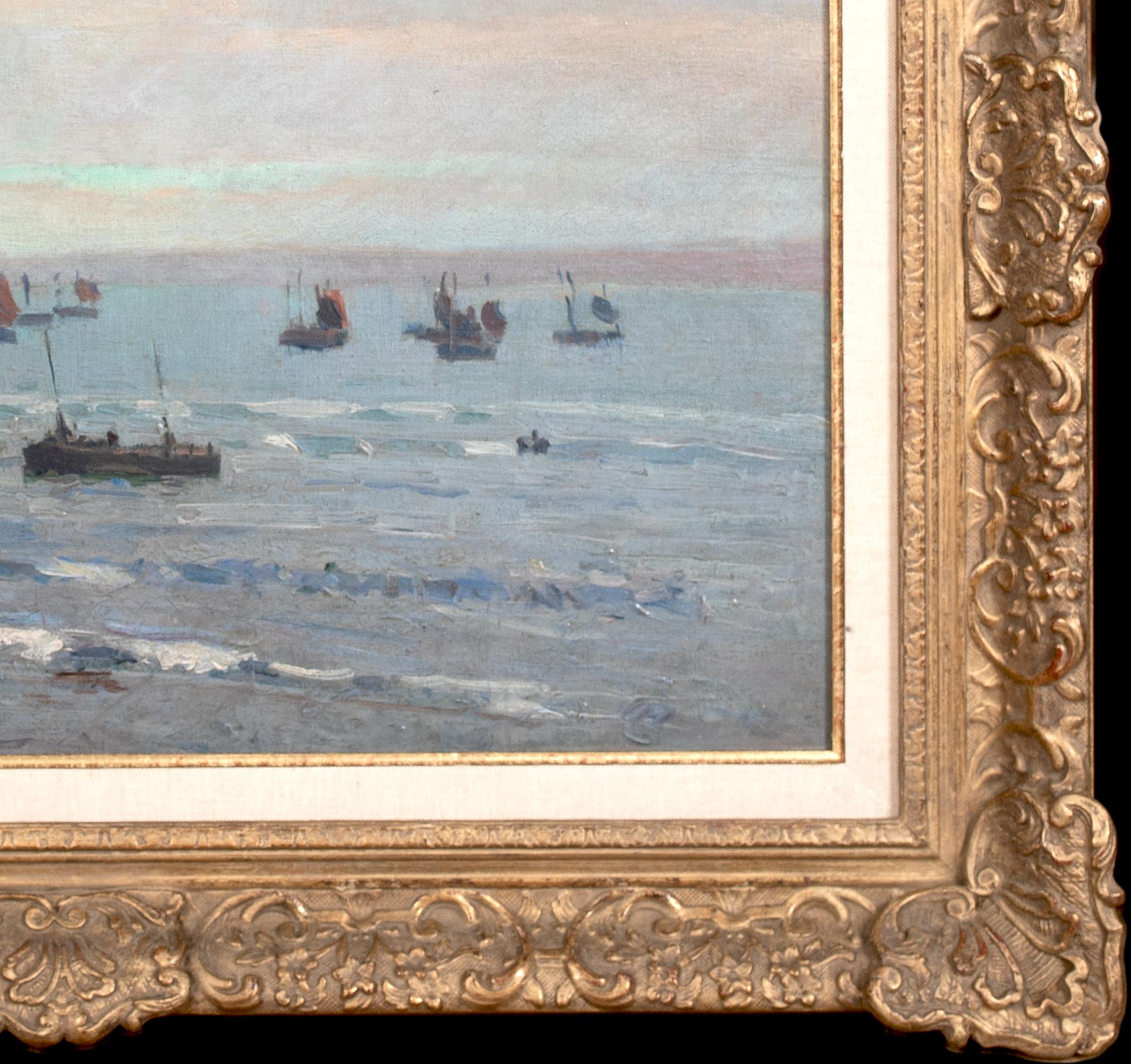 The Fishing Fleet, St Ives, dated 1918

by ALBERT WOODS ( 1871-1944)

Large 1918 view of the fishing fleet at St Ives, oil on canvas by Albert Woods. Excellent quality and condition signed and dated. Presented in a good gilt frame.

Measurements: