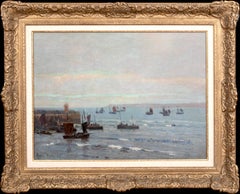 The Fishing Fleet, St. Ives, datiert 1918  ALBERT WOODS ( 1871-1944) von ALBERT WOODS