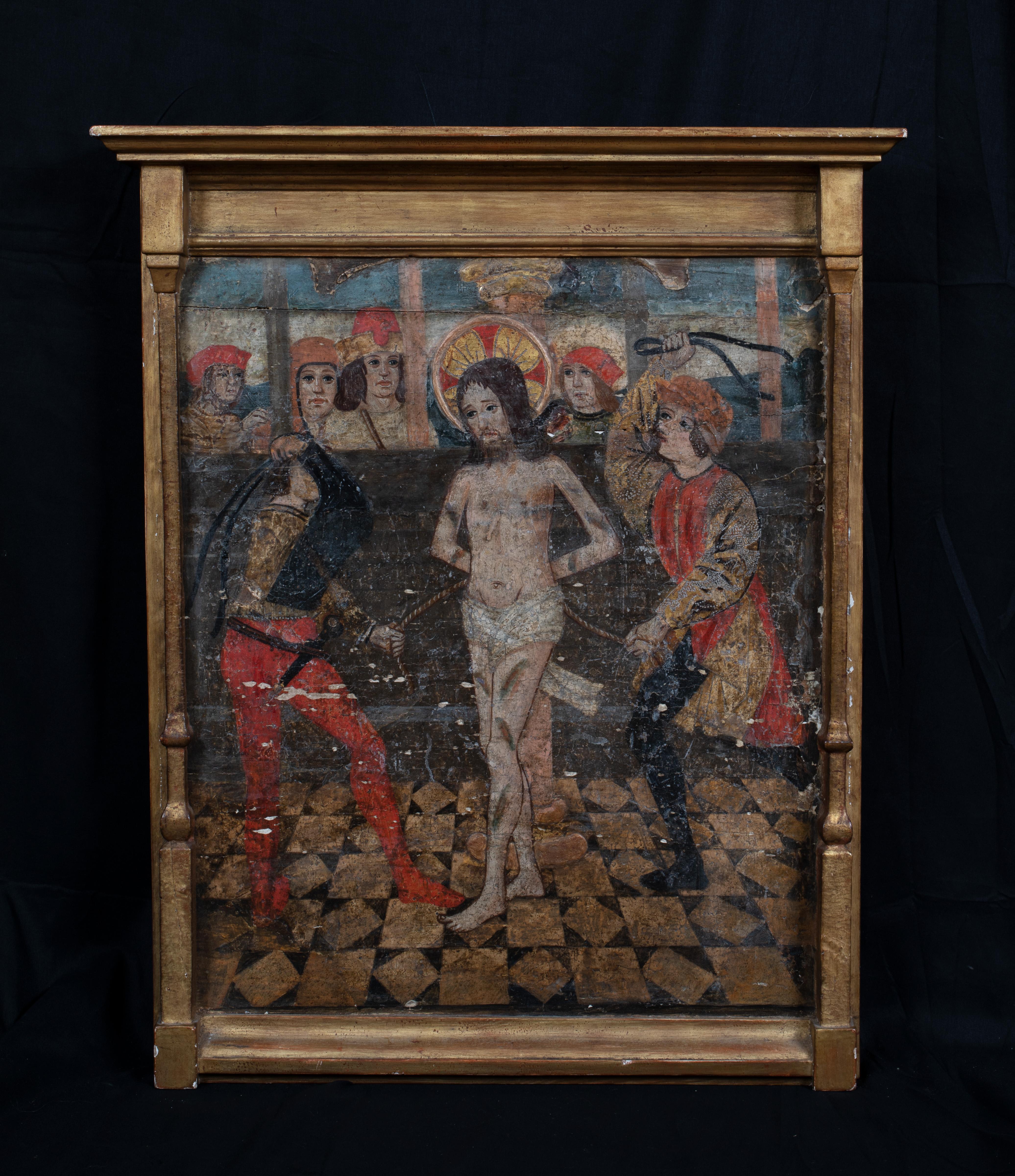 La flagellation du Christ, 16e siècle - Painting de Unknown