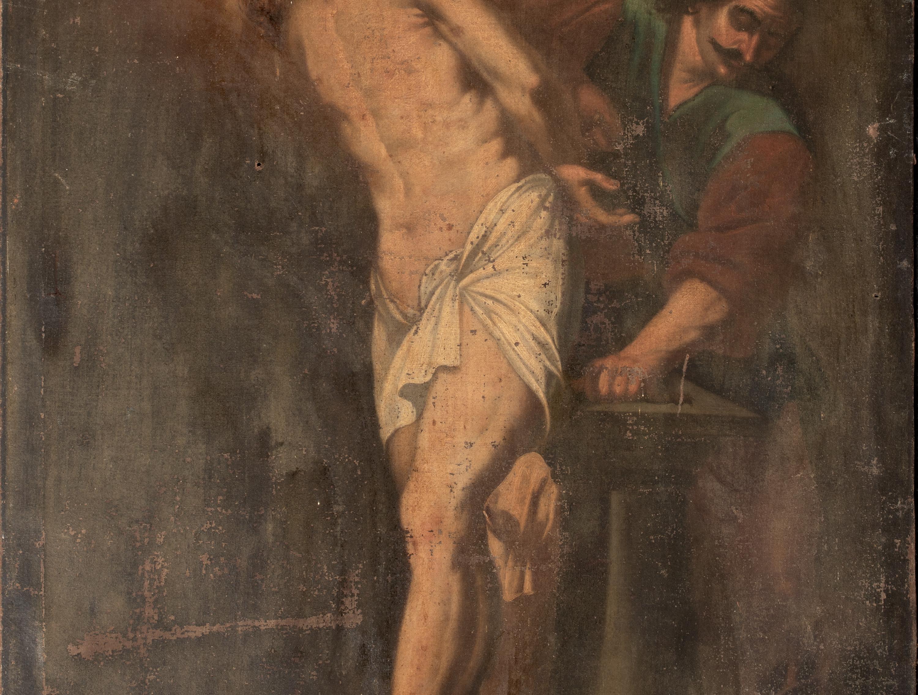 La flagellation du Christ, 17e siècle  École italienne en vente 6
