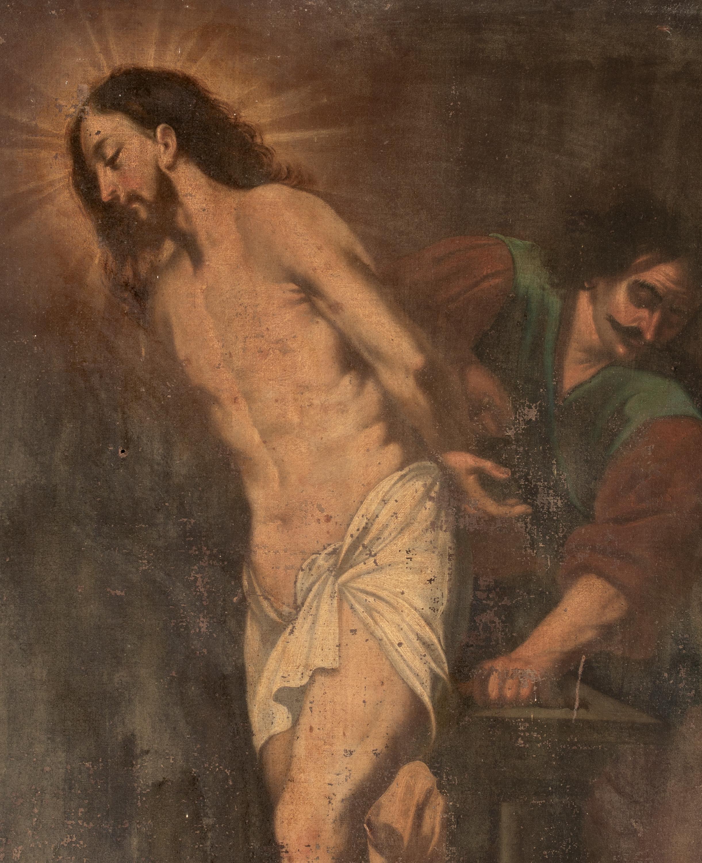 La flagellation du Christ, 17e siècle  École italienne en vente 3
