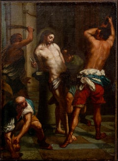 La flagellation du Christ, 17e siècle École italienne
