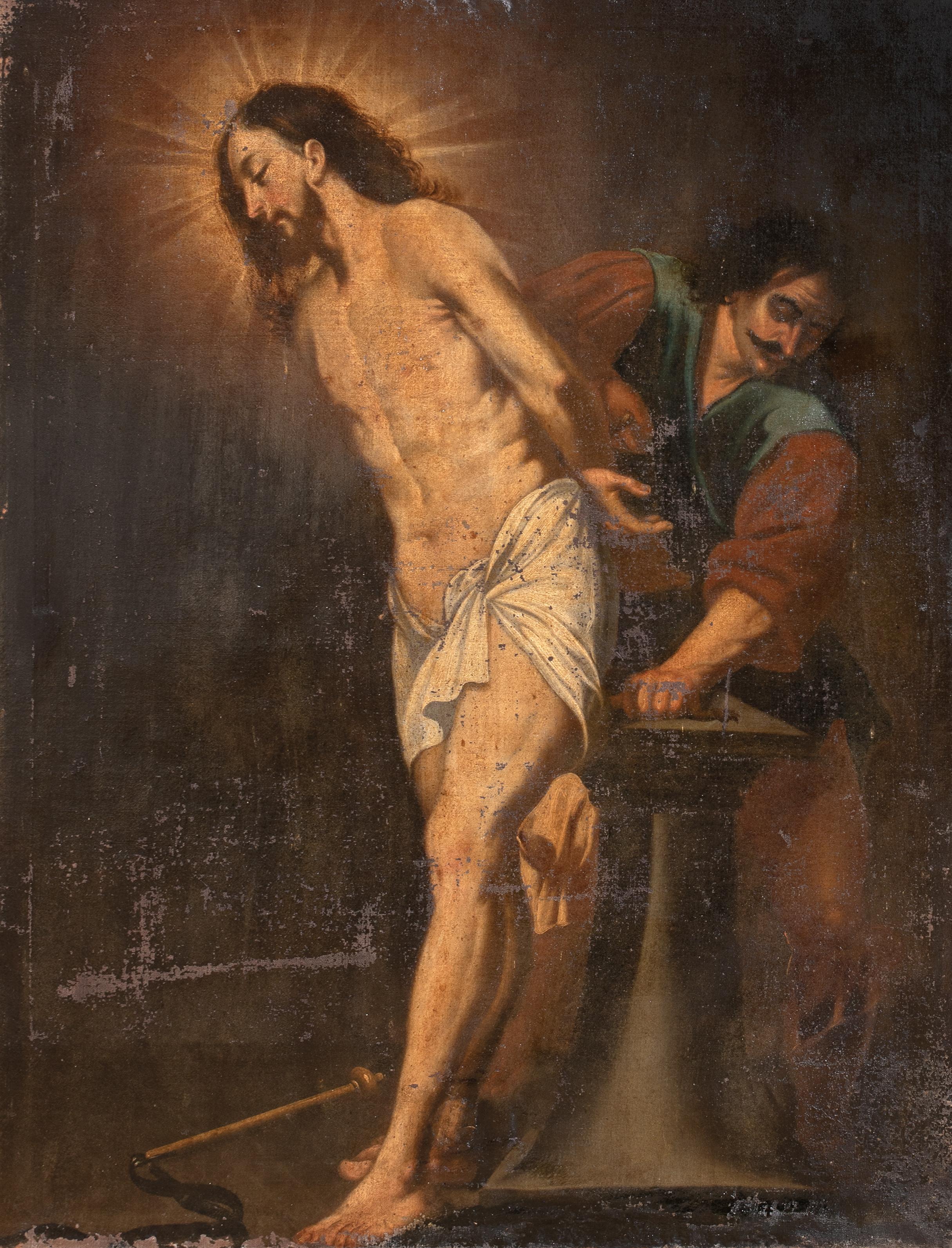 La flagellazione di Cristo, XVII secolo  Scuola italiana Old Master in vendita 6
