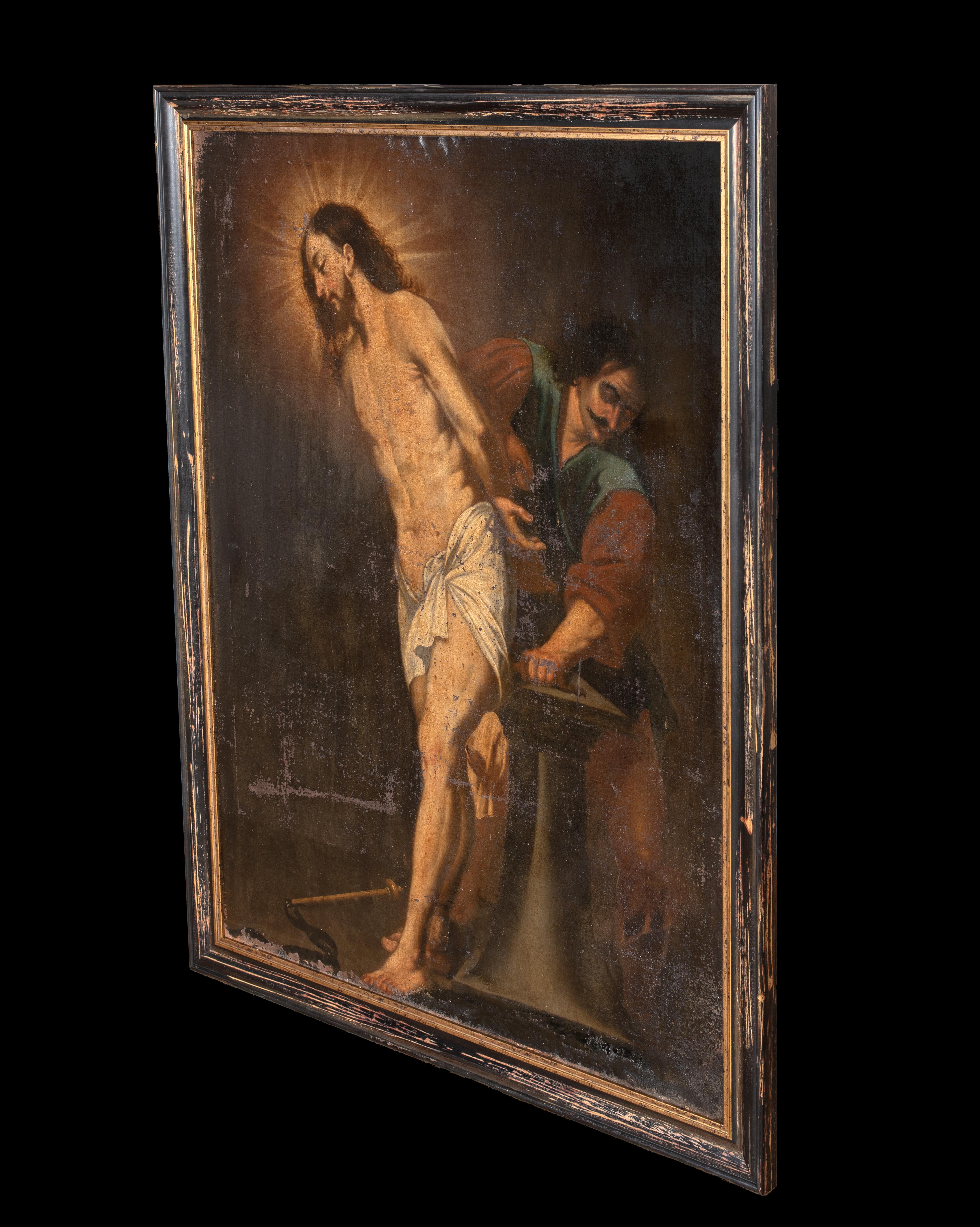 La flagellazione di Cristo, XVII secolo  Scuola italiana Old Master - Painting di Unknown
