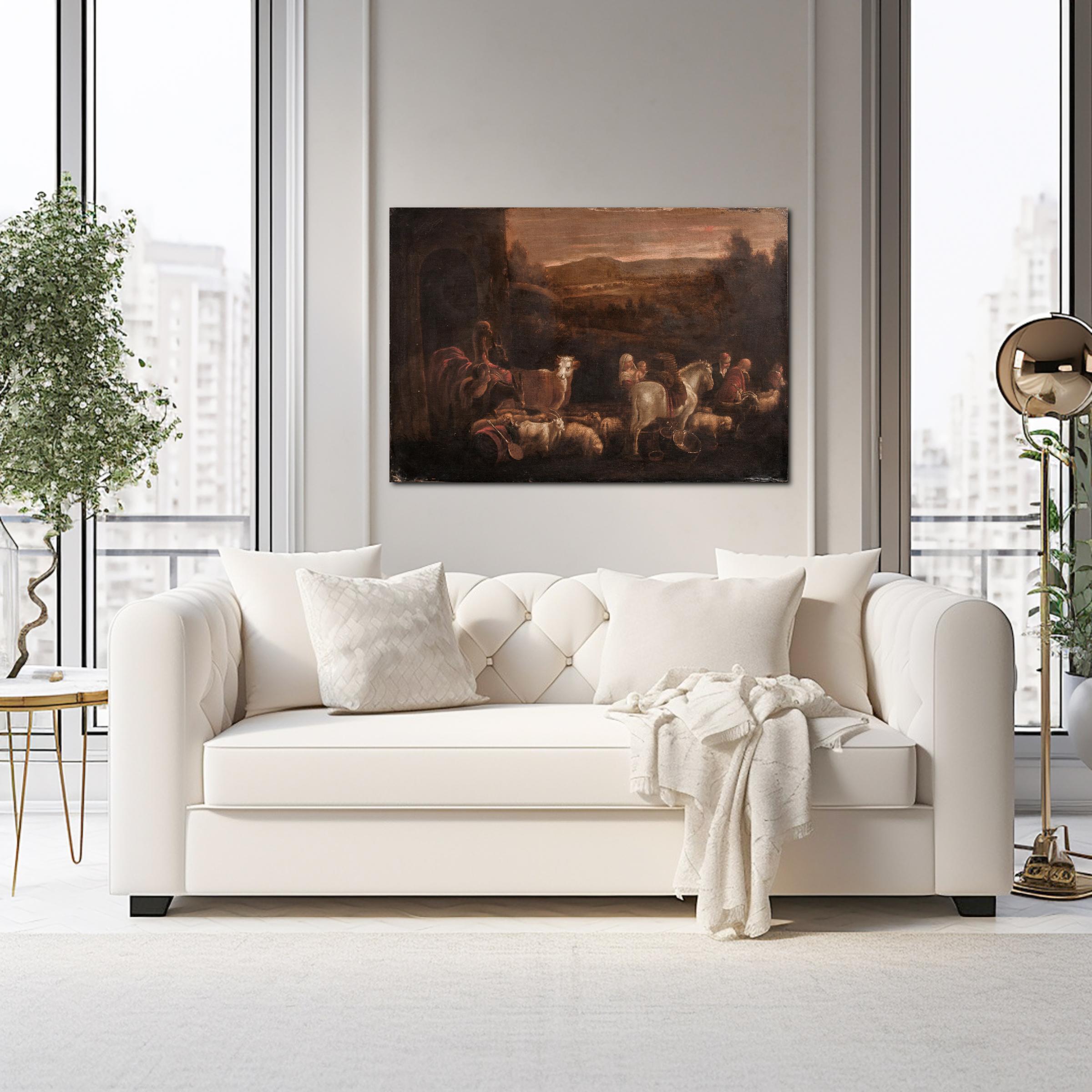 La fuite en Égypte, École du XVIe siècle de JACOPO BASSANO (1510-1592) en vente 6