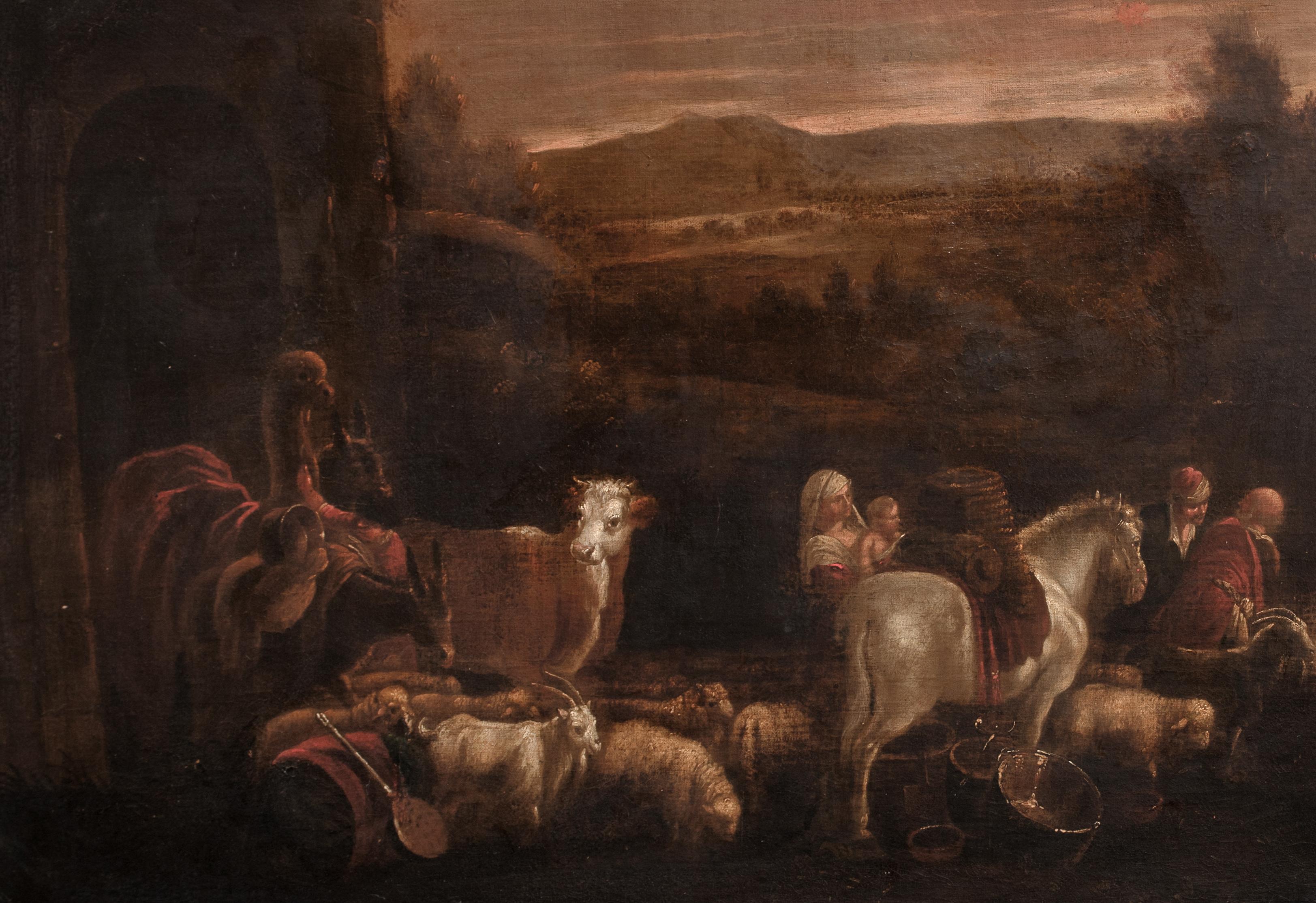 La fuite en Égypte, École du XVIe siècle de JACOPO BASSANO (1510-1592) en vente 3