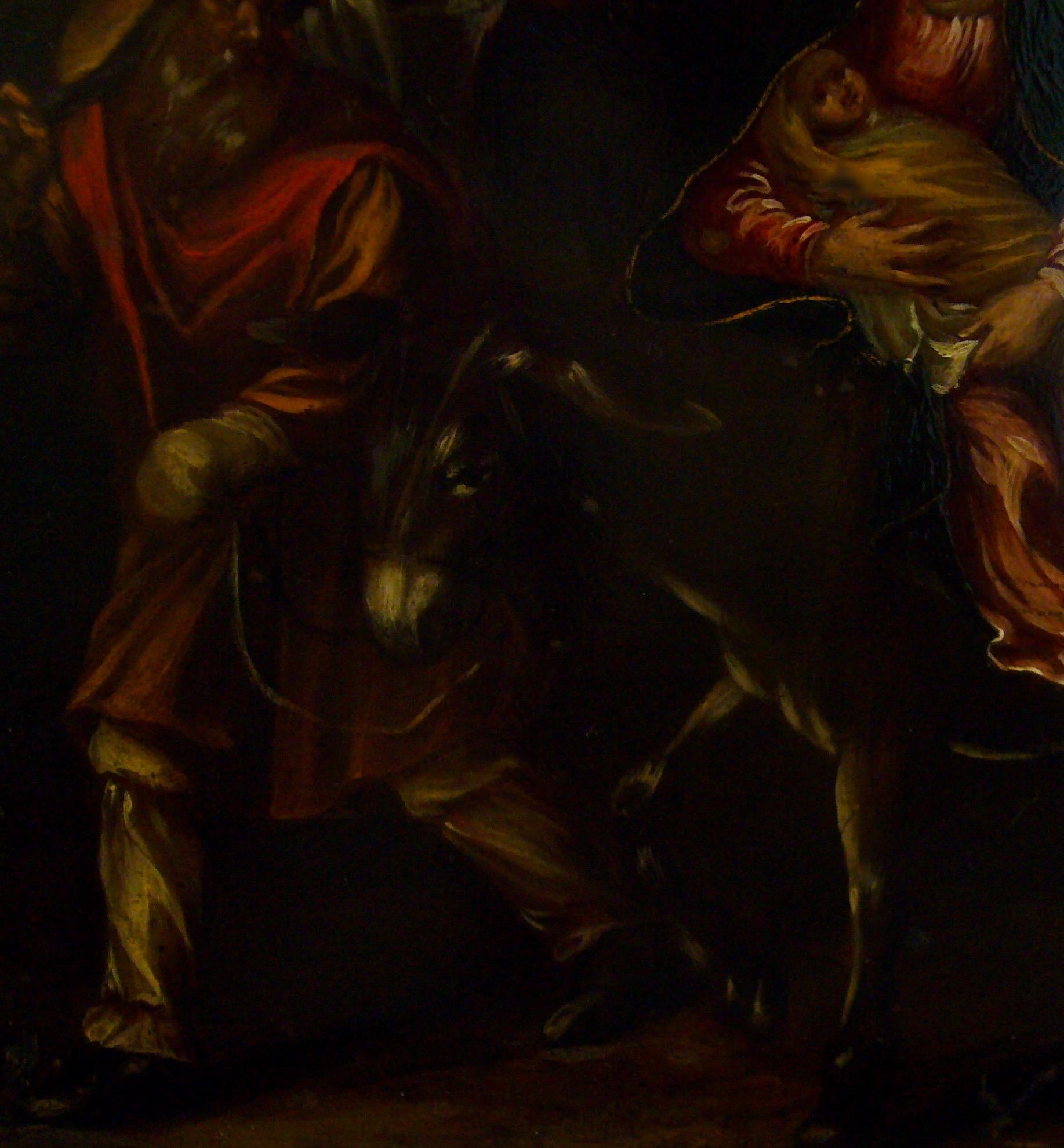 The Flight into Egypt - 17th Century, Old Master, Figurative Oil Painting For Sale 10