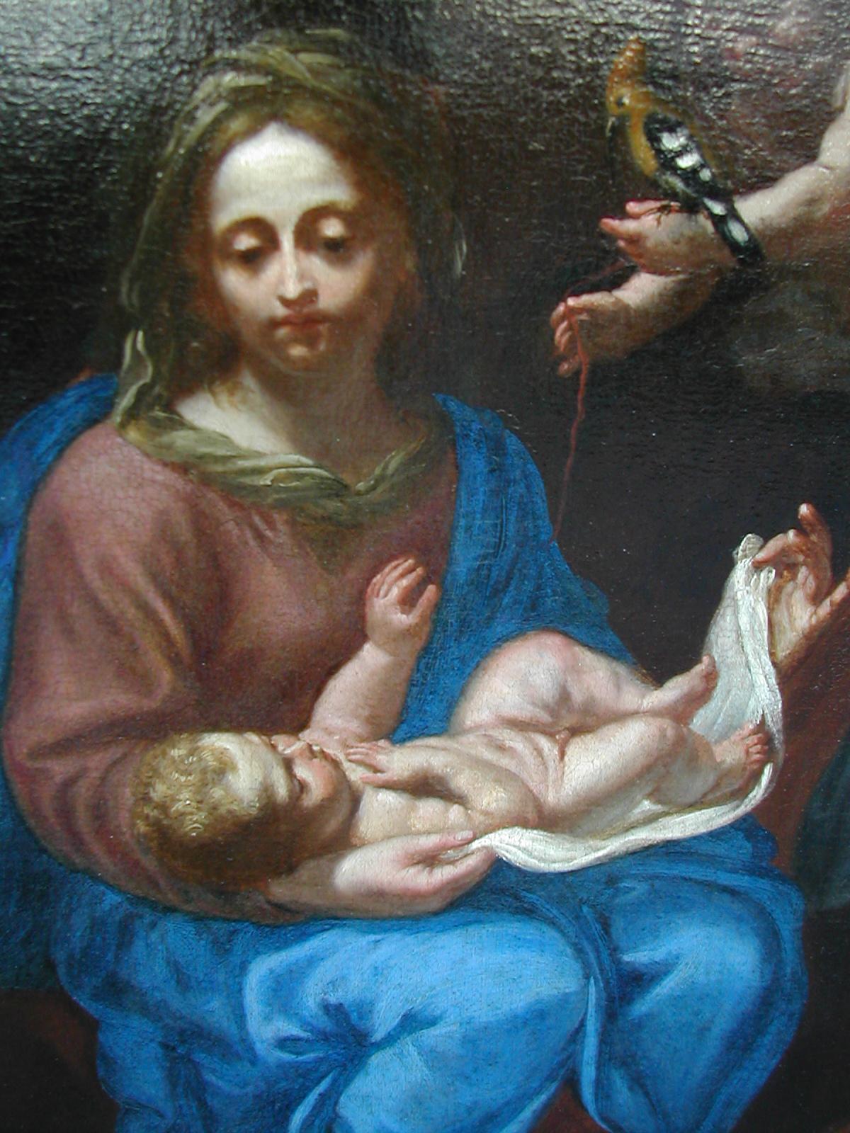 The Flight of the Holy Family to Egypt, Oil on canvas, Italian school circa 1680 For Sale 2