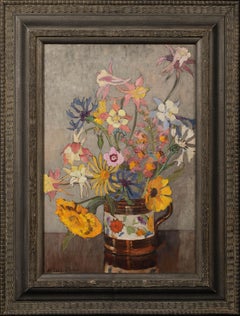 The Floral Jug, circa 1940  by HELEN STUART WEIR RBA ROI (BRITISH 1915-1969)