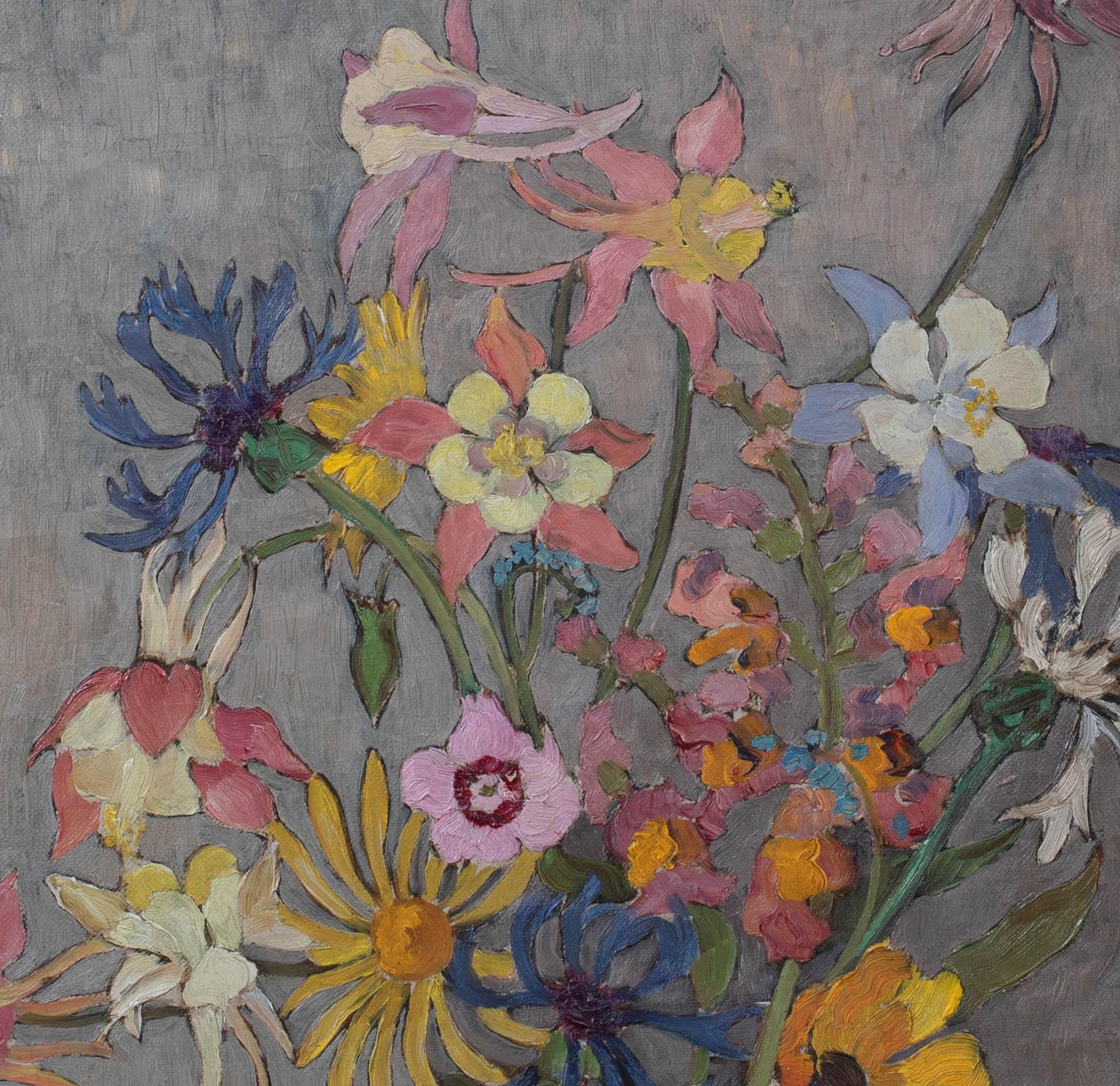 La Jarra Floral, hacia 1940  por HELEN STUART WEIR RBA ROI (BRITISH 1915-1969) 6