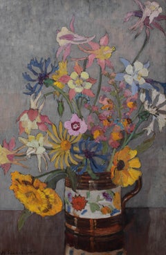 La Jarra Floral, hacia 1940  por HELEN STUART WEIR RBA ROI (BRITISH 1915-1969)