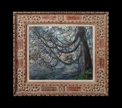 The Flowering Tree, Rhone River, Geneva circa 1920 by Francois Pycke (1890-1960)