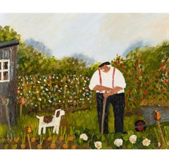 La forchetta del giardino, dipinto olio su tela di Gary Bunt, 2021