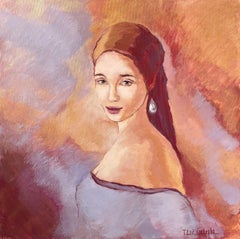 Das Mädchen mit Perle, Acrylgemälde von Tetiana Lukianchenko, 2021
