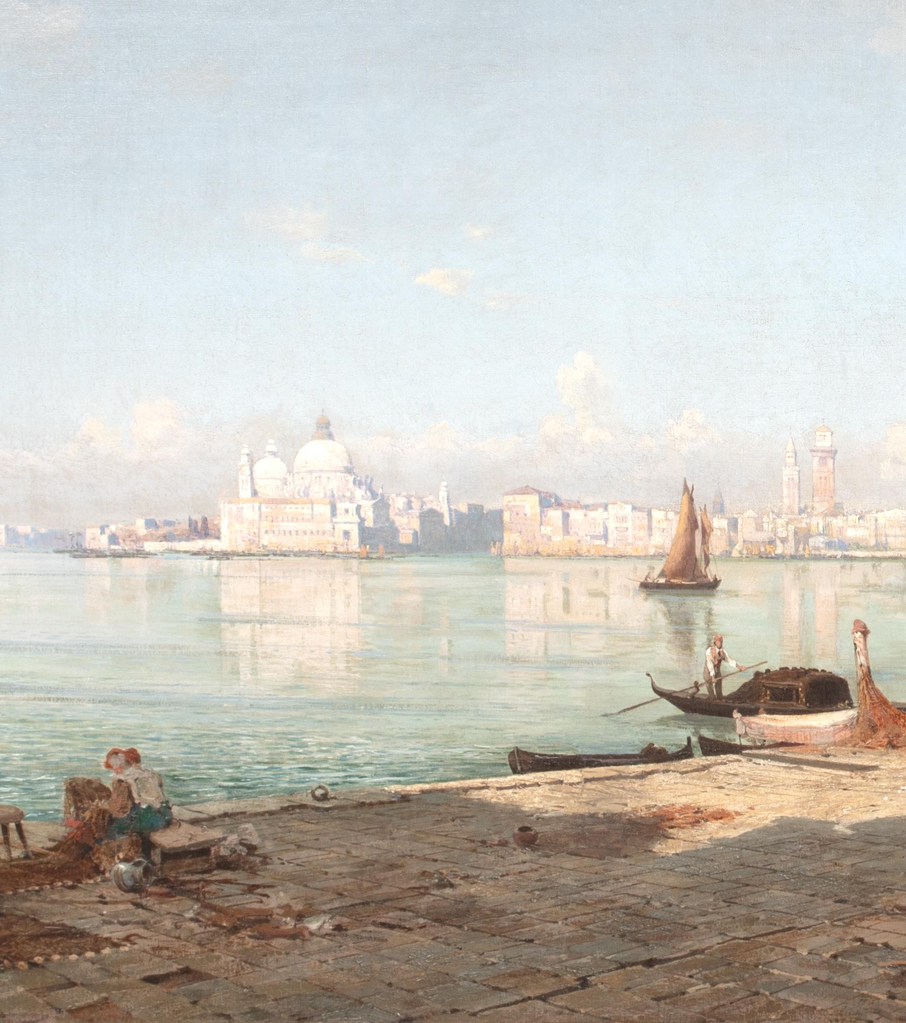 Die Giudecca, Venedig, 19. Jahrhundert, Italien  CHRISTIAN JOHANNES WILBERG (1839-1892) im Angebot 6