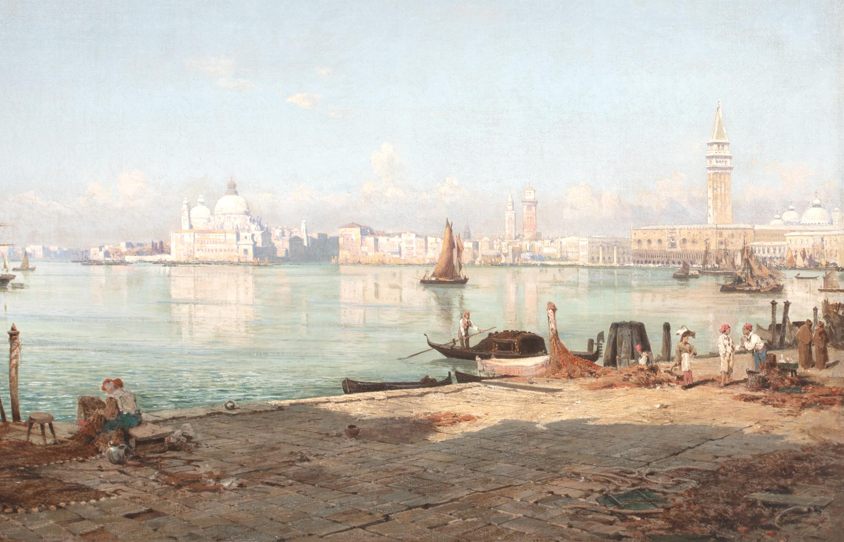 Die Giudecca, Venedig, 19. Jahrhundert, Italien  CHRISTIAN JOHANNES WILBERG (1839-1892) im Angebot 1