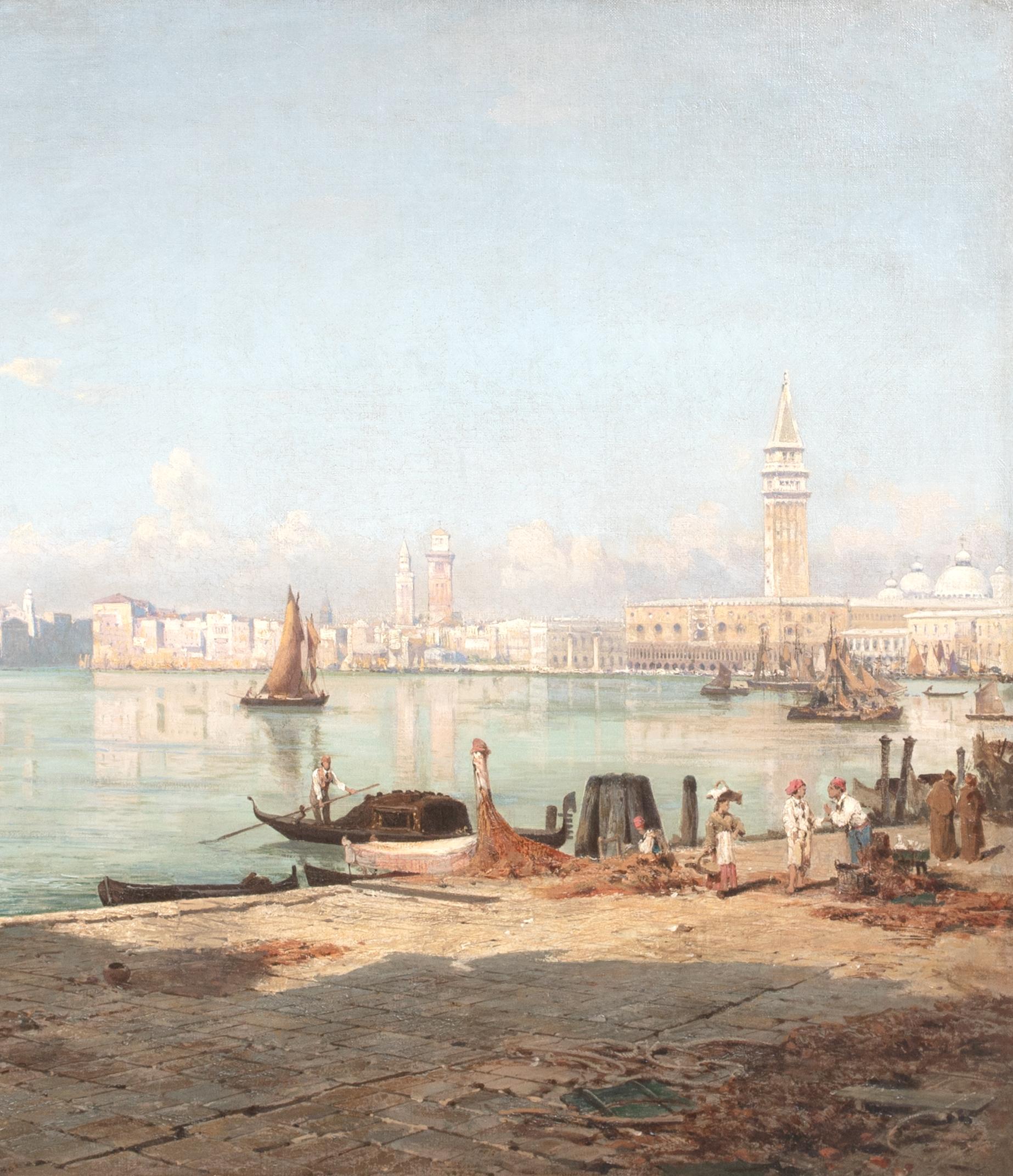 Die Giudecca, Venedig, 19. Jahrhundert, Italien  CHRISTIAN JOHANNES WILBERG (1839-1892) im Angebot 2