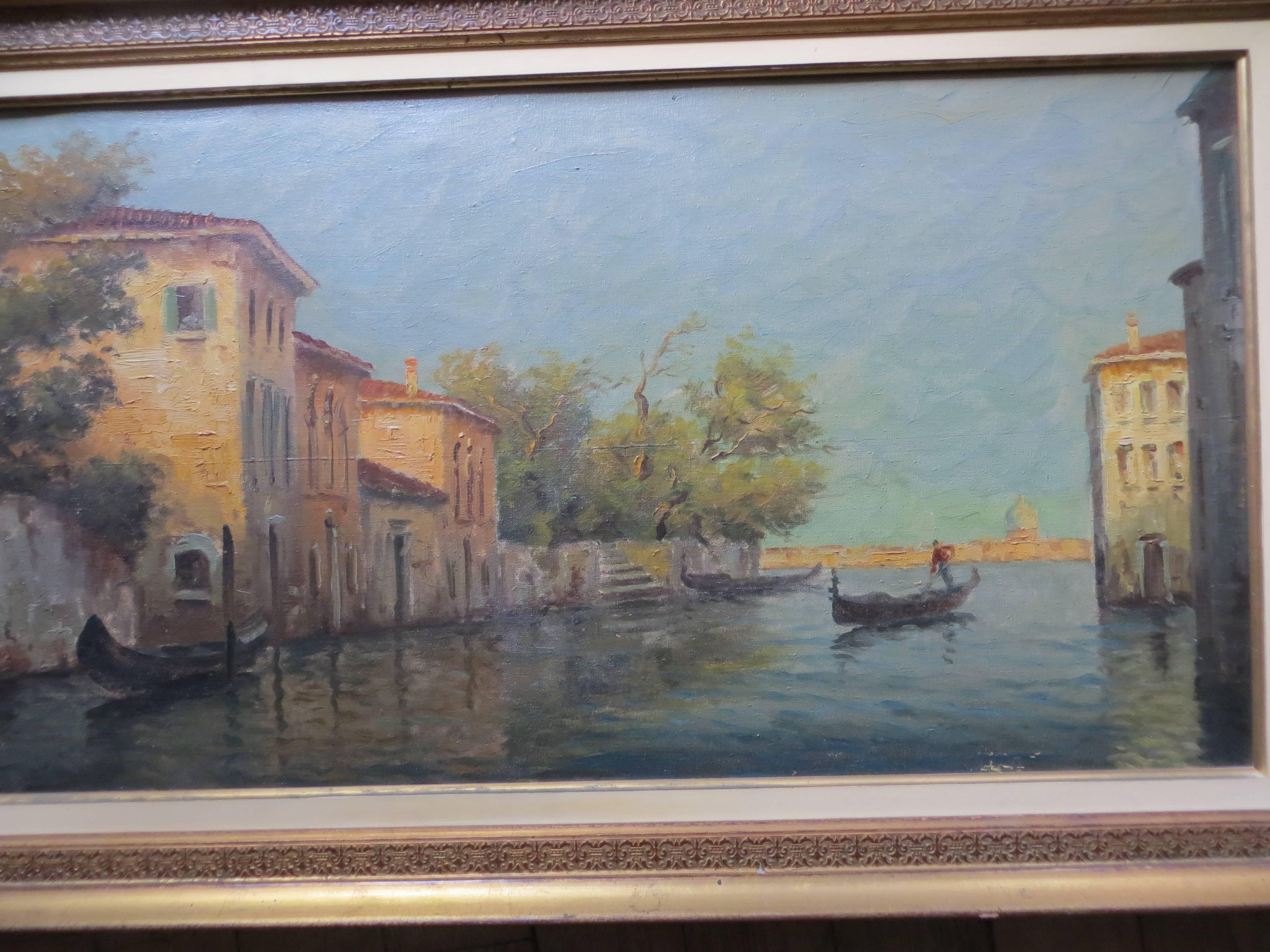 The Grand Canal in Venice - Post-Impressionist Painting by Unknown